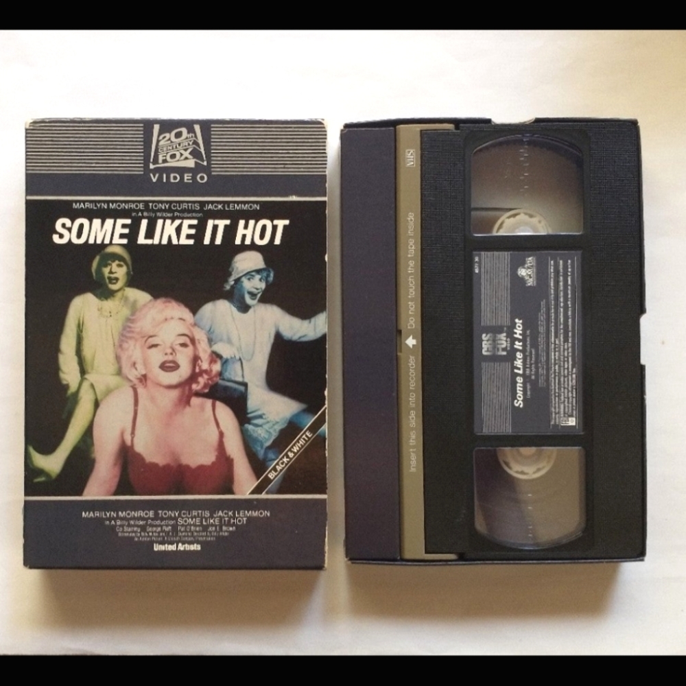 Some Like It Hot Drawer Box VHS Tape, Rare Drawer Box